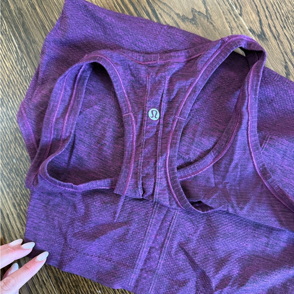 Lululemon Purple swiftly tech tank top size 6
